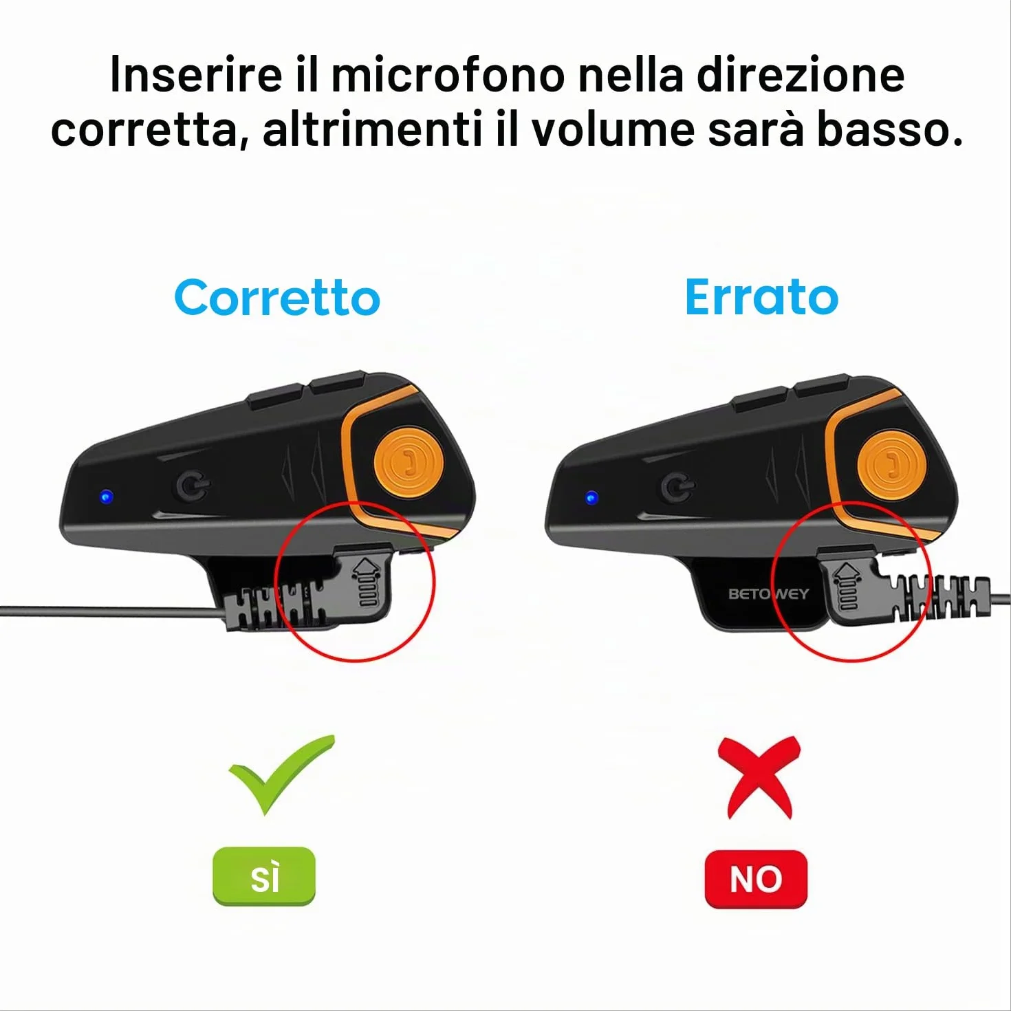 Interfono Moto Bluetooth Coppia BT-S2 Auricolari Bluetooth Casco Moto - Doppia, Microfono Duro