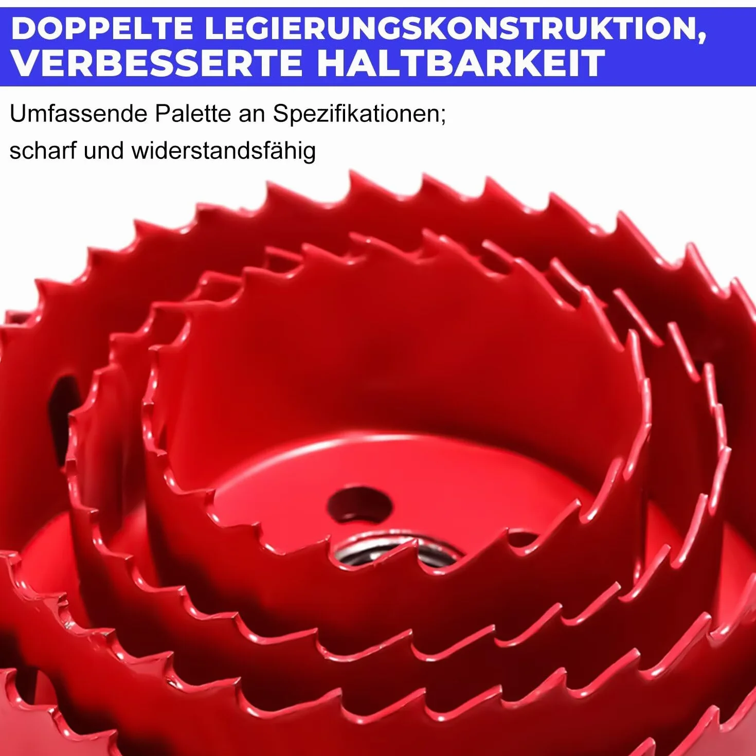 Seghe a Tazza Bi-Metallica 140 mm M42 HSS Trapano Centraggio Per Forare Plastica PVC Legno Metallo Dolce