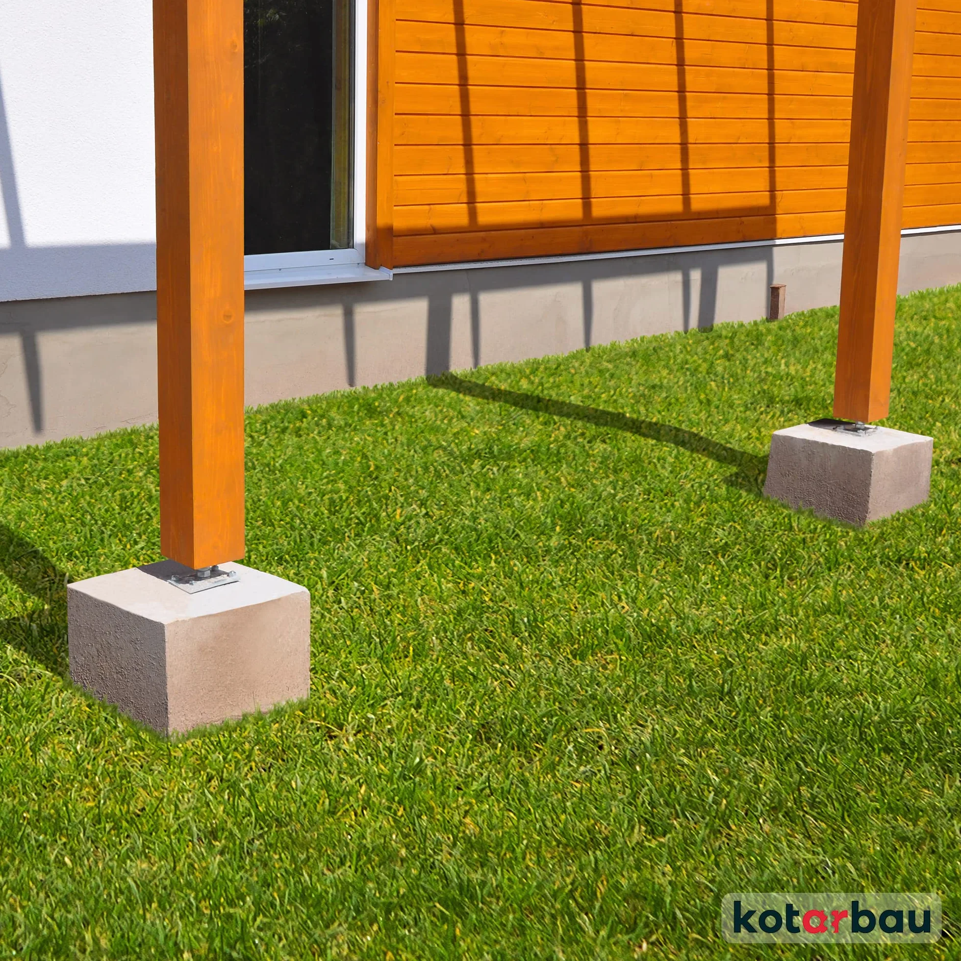 KOTARBAU Supporto per Pali in Legno Regolabile 110x110x250 mm M24 Acciaio Zincato