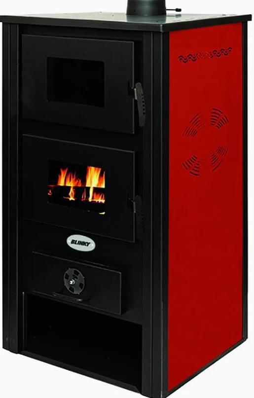 Stufa a legna LONDRA con forno - Colore rosso