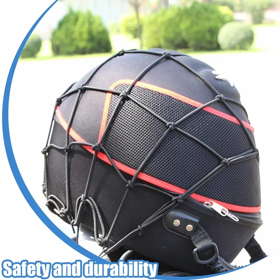 GXGM Rete Elastica Moto, Corde Elastiche con Gancio, Rete Elastica, Corde Elastiche con Ganci,40 X 40cm (Nero), 1 pezzo