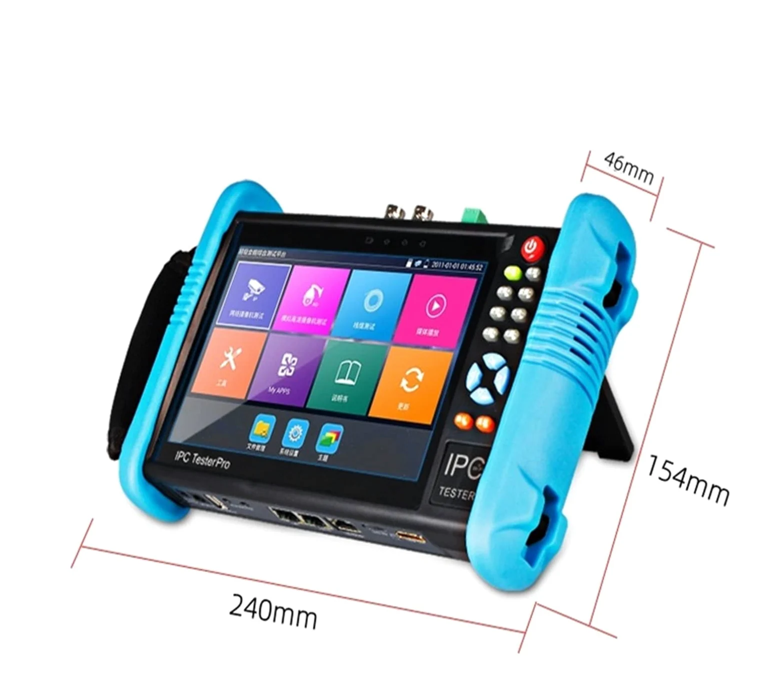 Tester CCTV, Tester CCTV da 7 pollici, tester di videosorveglianza 4K, uscita POE, test WiFi/uscita DC12V portatile