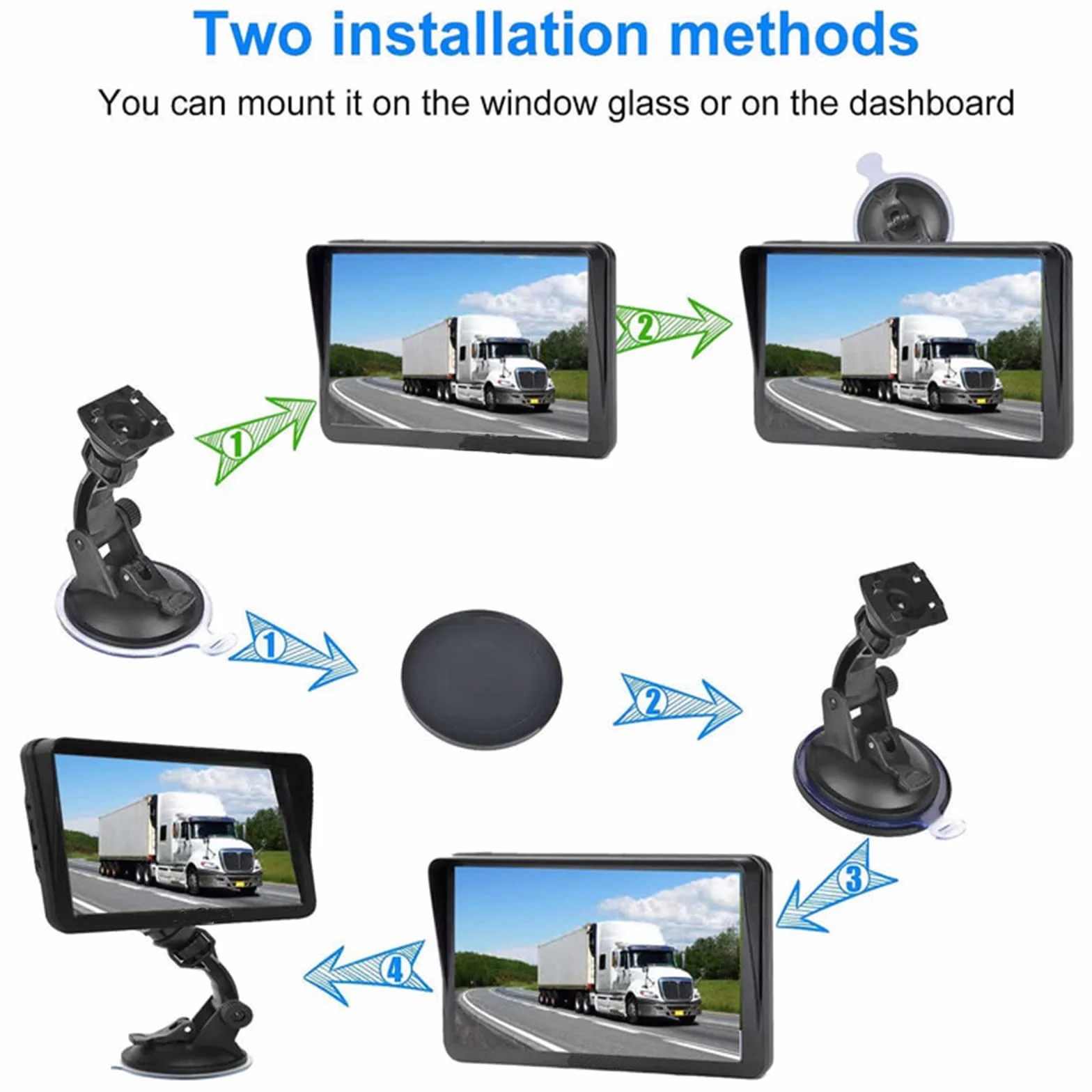 Navigatore Camion Camper 9 Pollici 2024 GPS Navigatore Satellitare Auto Autobus Taxi, Avviso Traffico Vocale, Limite di Velocità, Aggiornamenti gratuiti delle mappe a vita (9 inch)