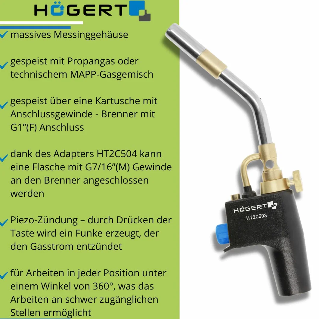 Högert Technik Turbo propan gas torch Bruciatore a gas turbo professionale