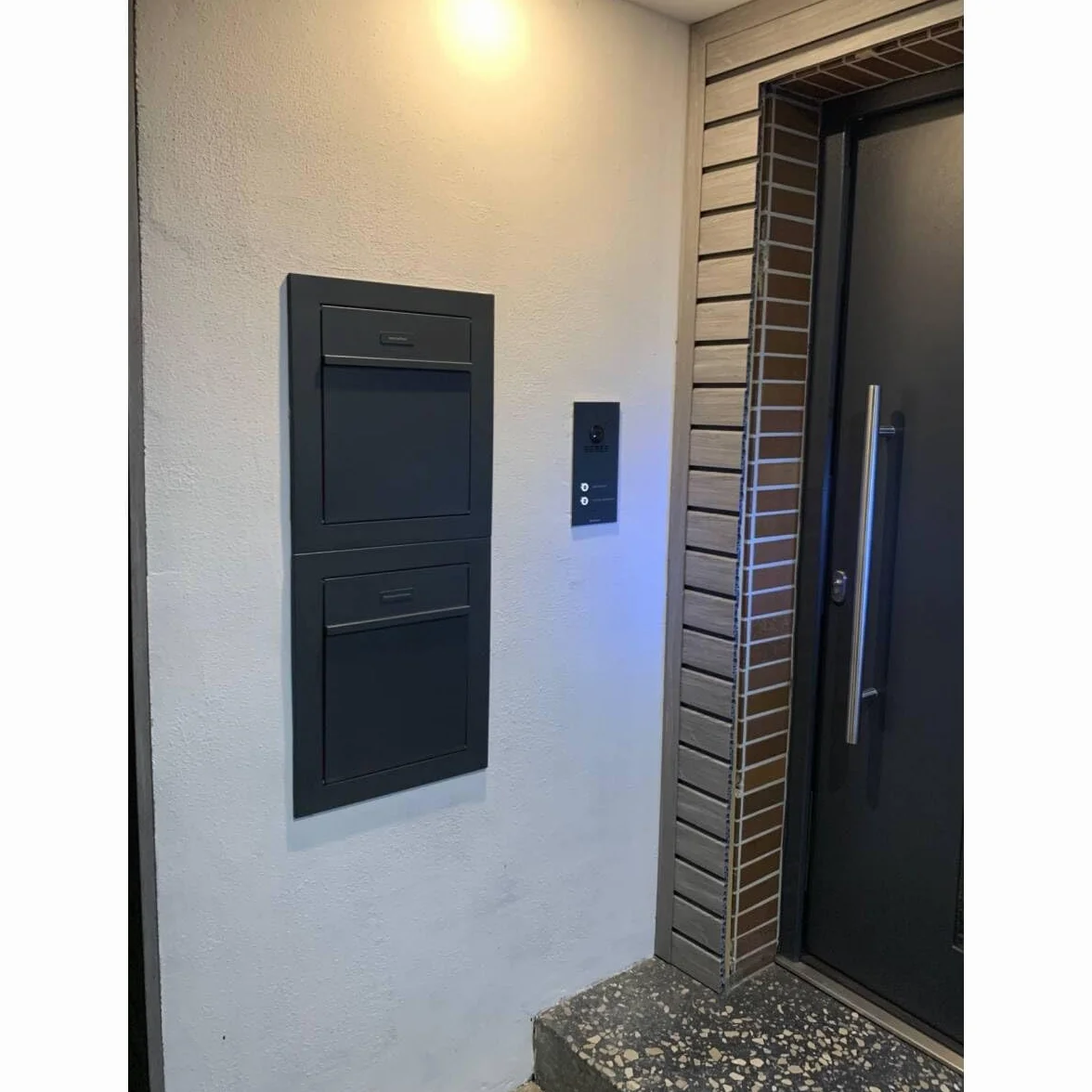 Metzler Cassetta postale da incasso antracite RAL 7016 acciaio verniciato a polvere
