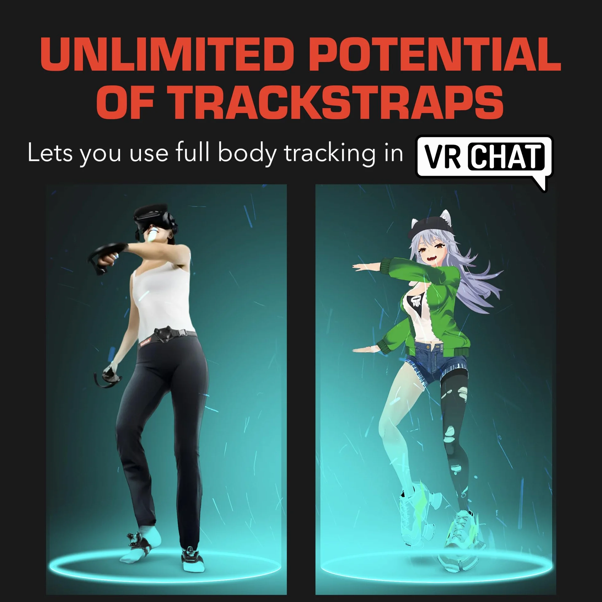 Pacchetto Full Body Tracking con 1 TrackBelt + 2 TrackStrap per tracker VIVE di VR