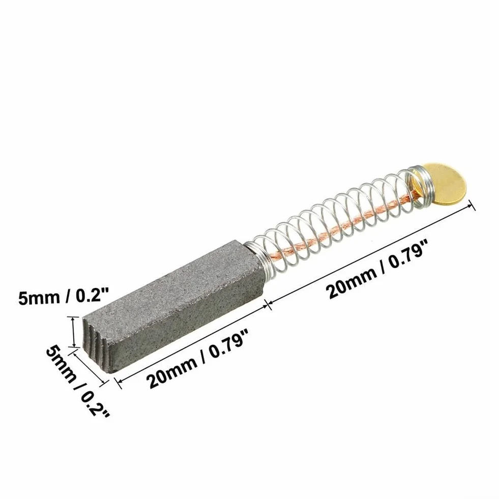 Zestaw szczotek węglowych 15 sztuk 20 mm x 5 mm x 5 mm do silników elektrycznych
