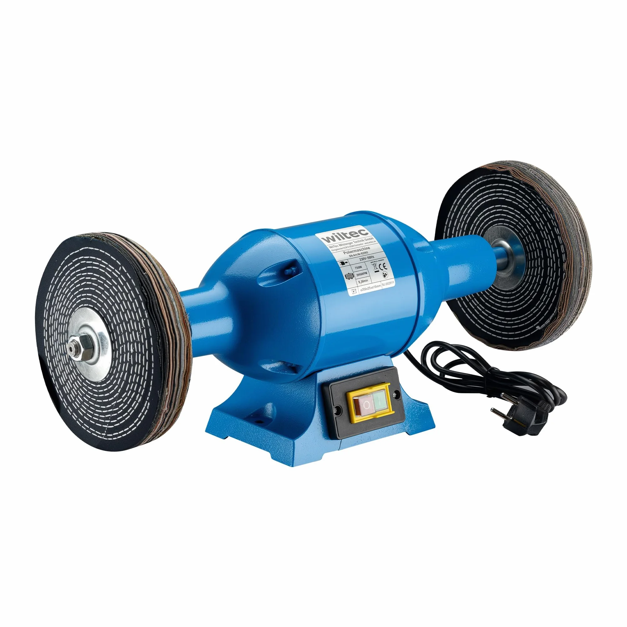 Lucidatrice 750W 2 dischi Ø 200mm Smerigliatrice doppia