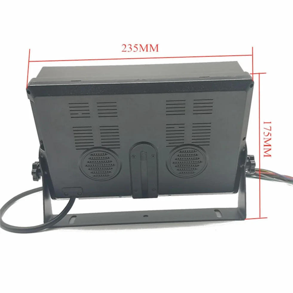 Monitor per Auto da 9" LCD, 4 Canali 4CH, Schermo Diviso Quadrato per Telecamera di Retromarcia per Auto e Camion