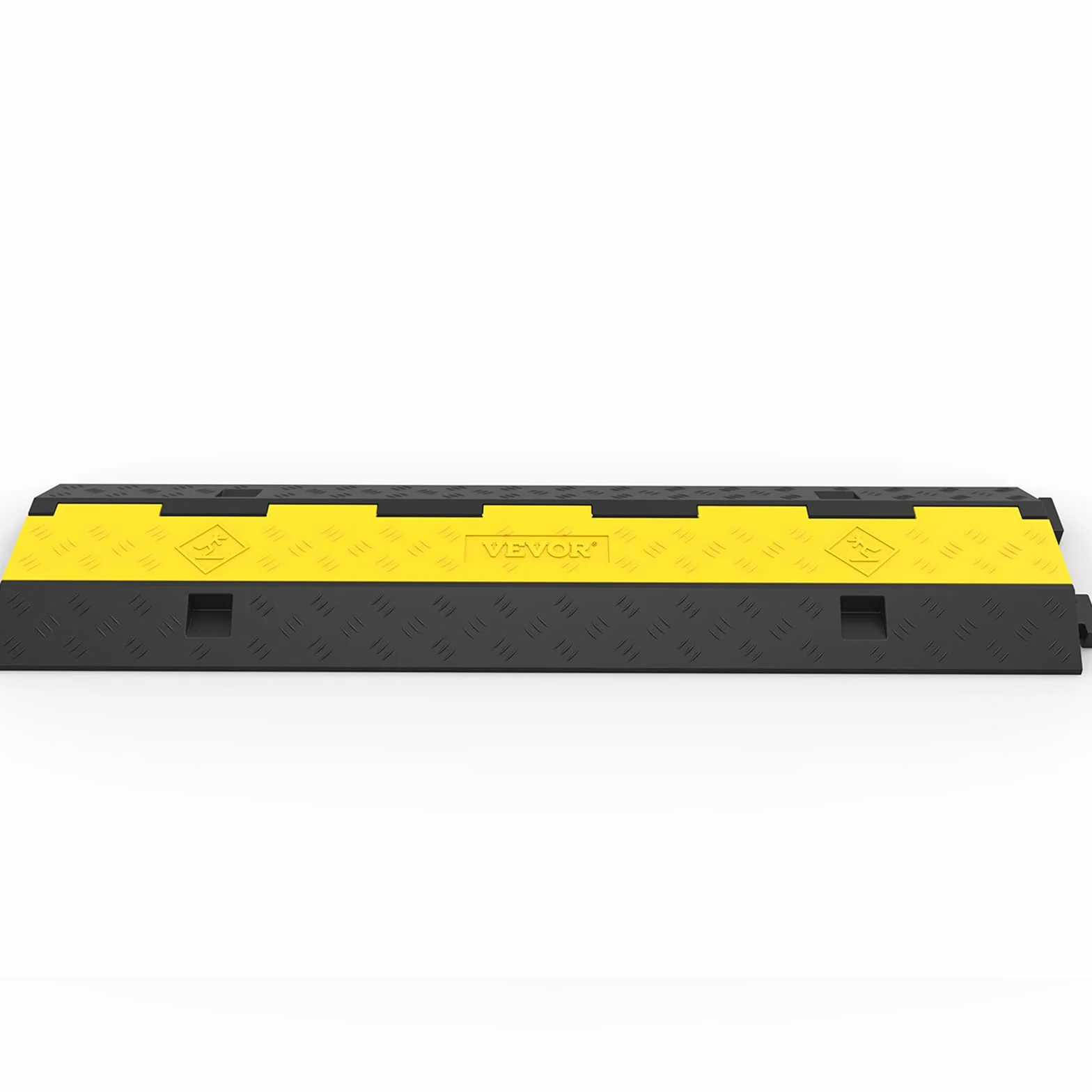 Happybuy Passacavi Protezione Cavi 2 Canali 101x24,5x5 cm 3 Pezzi Gomma PVC 4989 kg