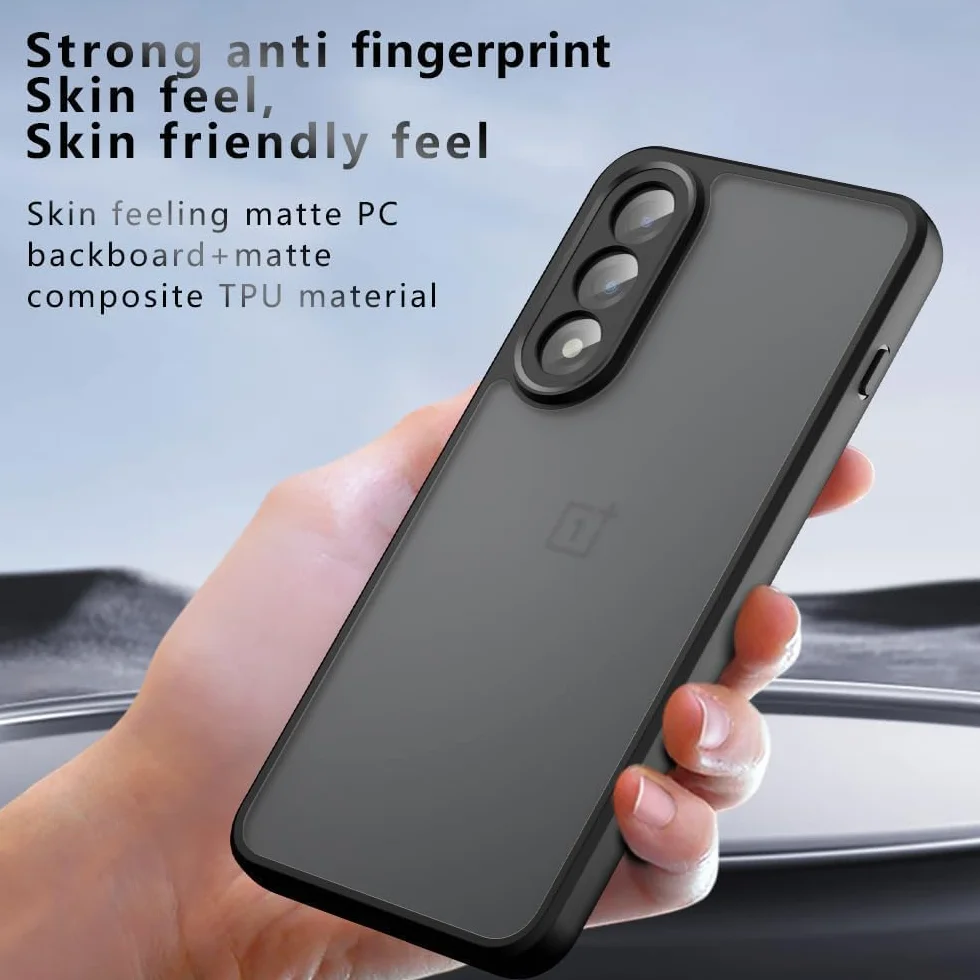 Lemxiee Cover per OnePlus Nord 5 Case con Anti-impronta & Anti-caduta Custodia in silipere flessibile + Acrilico smerigliato