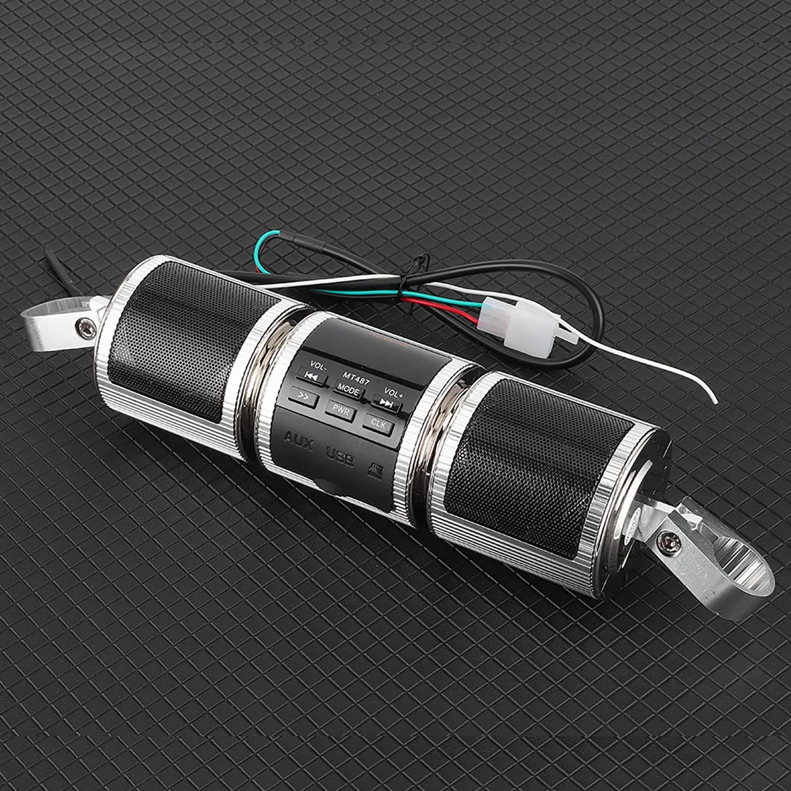 KIMISS Altoparlante Stereo per Moto Impermeabile Senza Fili Lettore MP3 Radio USBSD