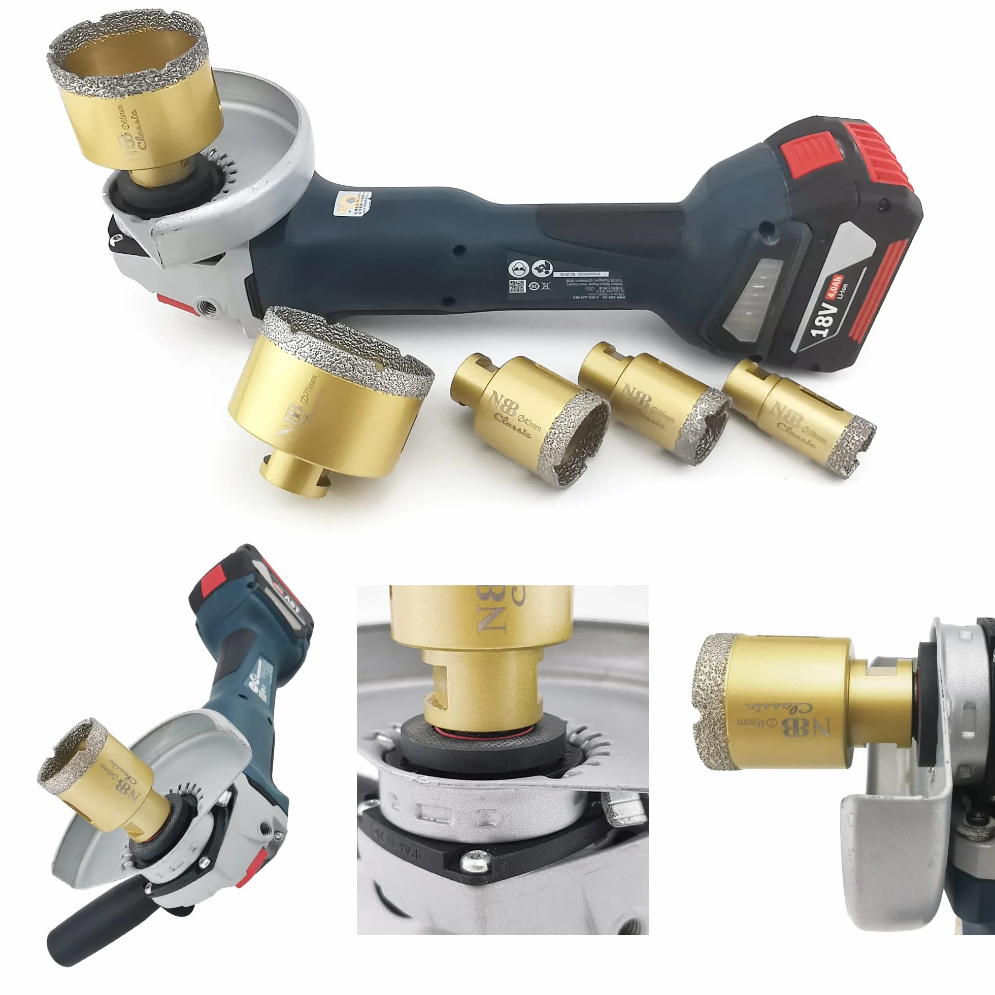 NBB Punta a tazza diamantata M14 Classico d'Oro 35mm per smerigliatrice angolare