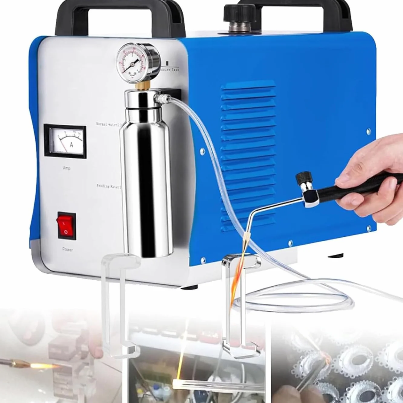 Lucidatrice a Fiamma Acrilica 95L/H Generatore Ossigeno Idrogeno Macchina Portatile per Lucidatura Acrilico Cristallo Plexiglass