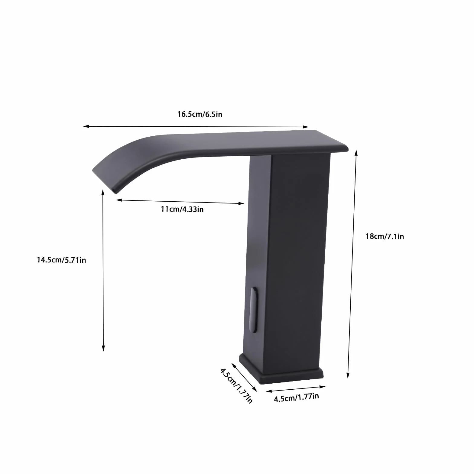 Rubinetto Automatico con Sensore a Infrarossi per Lavabo Bagno, Miscelatore Caldo/Freddo, Rilevamento 5cm, 0-80°C