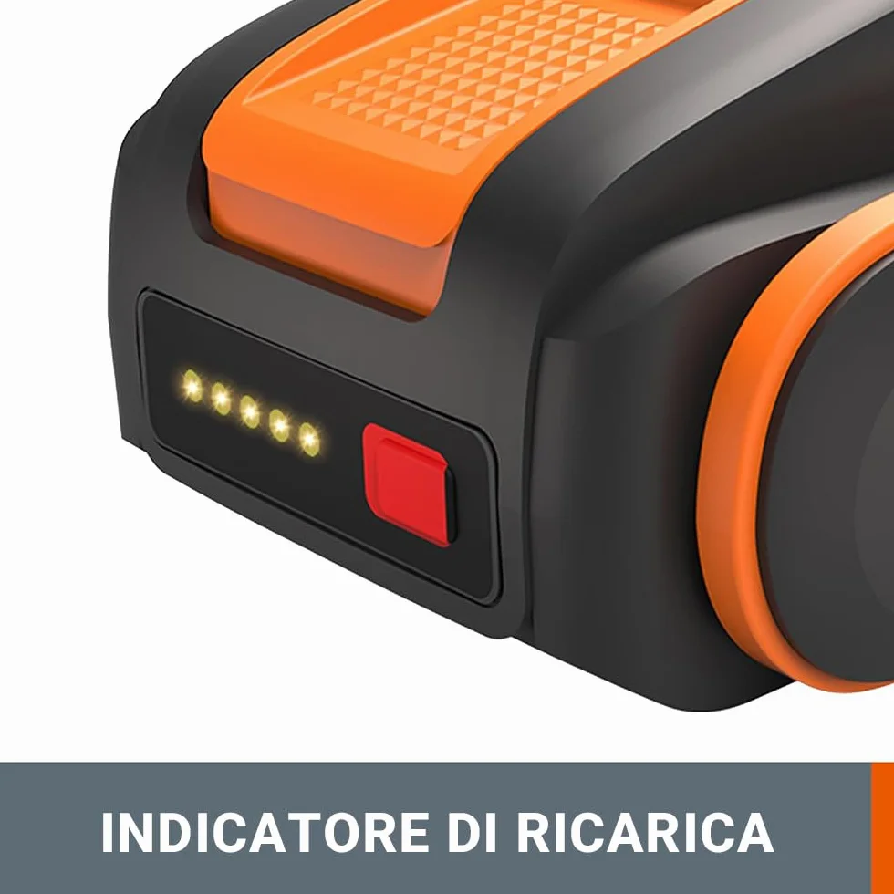 WORX WA3639 PowerShare 20V 2.0Ah batteria agli ioni di litio con indicatore di carica