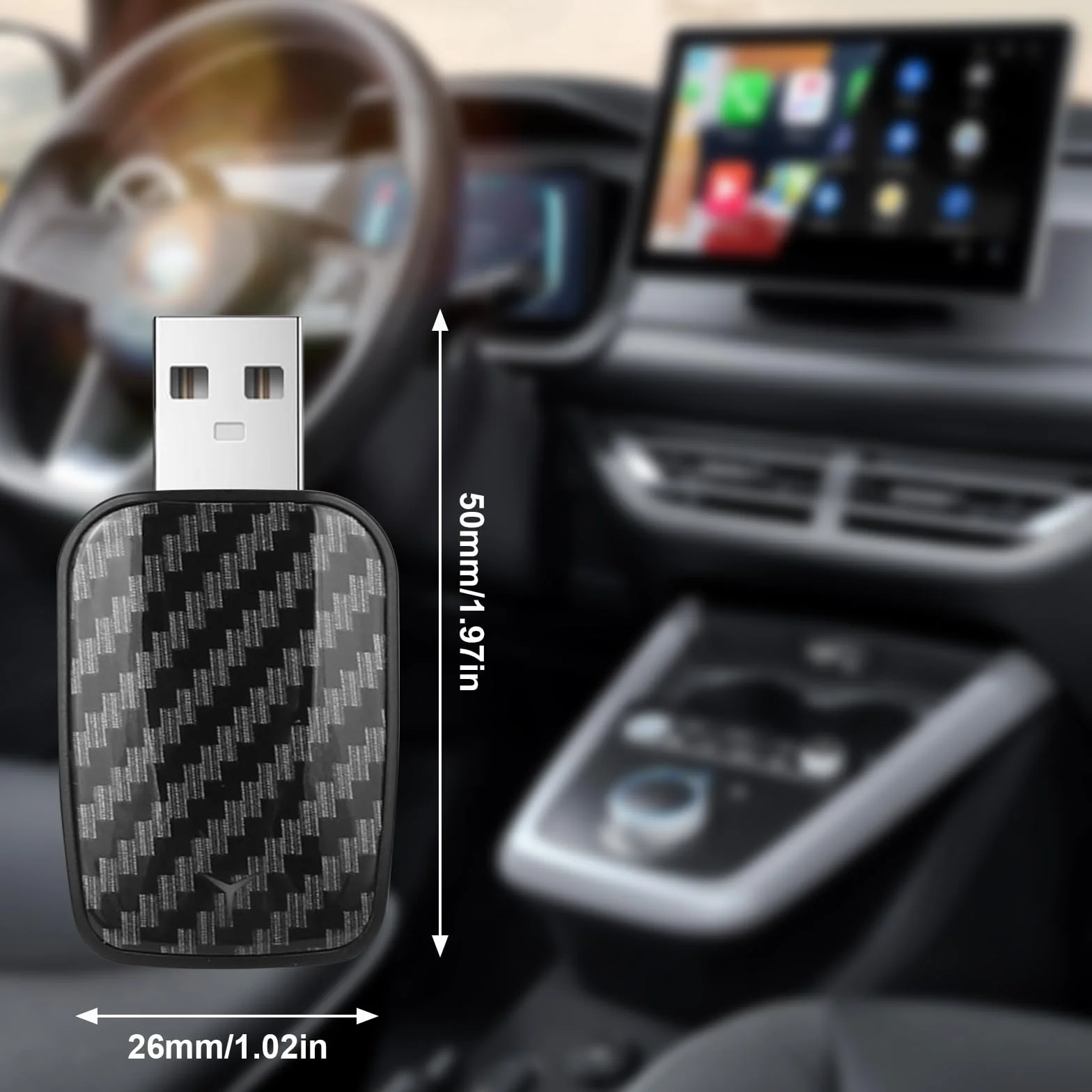 GuKKK Adattatore Carplay Wireless, Adattatore Wireless 2 in 1 per Android Auto e CarPlay, Converti Android Auto Cablato in Wireless, Adatto per Auto con AA e Carplay, 5GHz WiFi USB C/A, Plug & Play