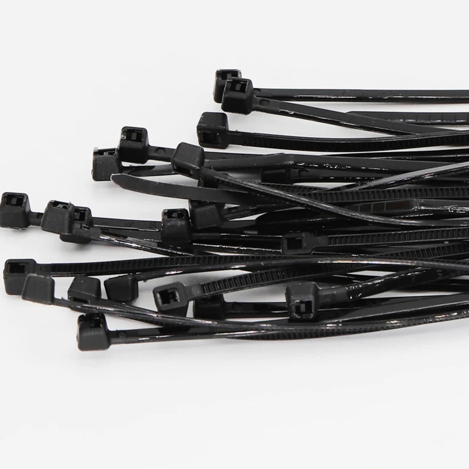 Fascette stringicavo lunghe in nylon, 2 x 60, 2 x 80, 2 x 100, 2 x 120, 2 x 150, 2 x 200 mm, larghezza 1,8 mm, colore bianco e nero, in nylon autobloccante, 1000 pezzi
