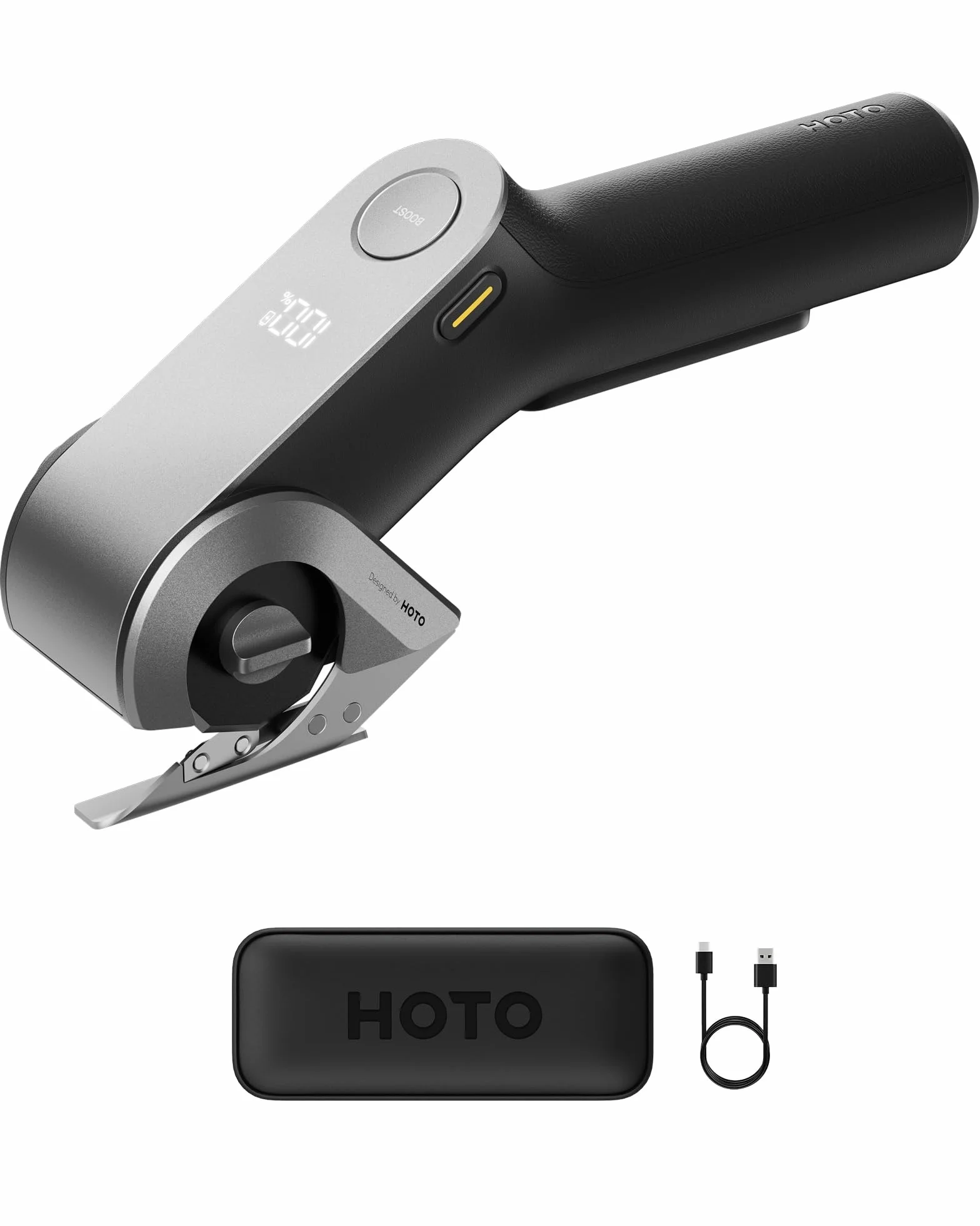HOTO EdgeFlow Forbici Elettriche Senza Fili, Lama in Titanio, Taglio Rotante per Cartone
