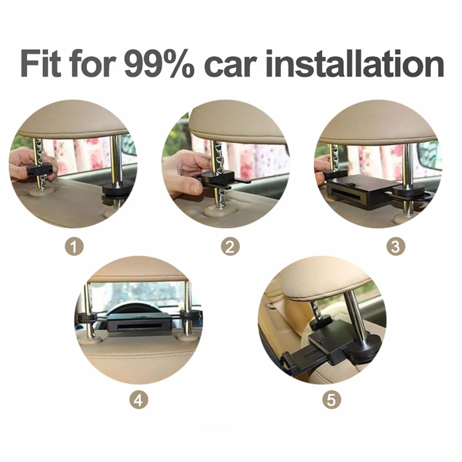 Fockety Lettore Video poggiatesta per Auto 10.1 Pollici, poggiatesta TV Touch Screen IPS Supporto 4K Trasmettitore FM Monitor per poggiatesta Monitor multimediale Digitale, MP3 MP4 WMA Avi