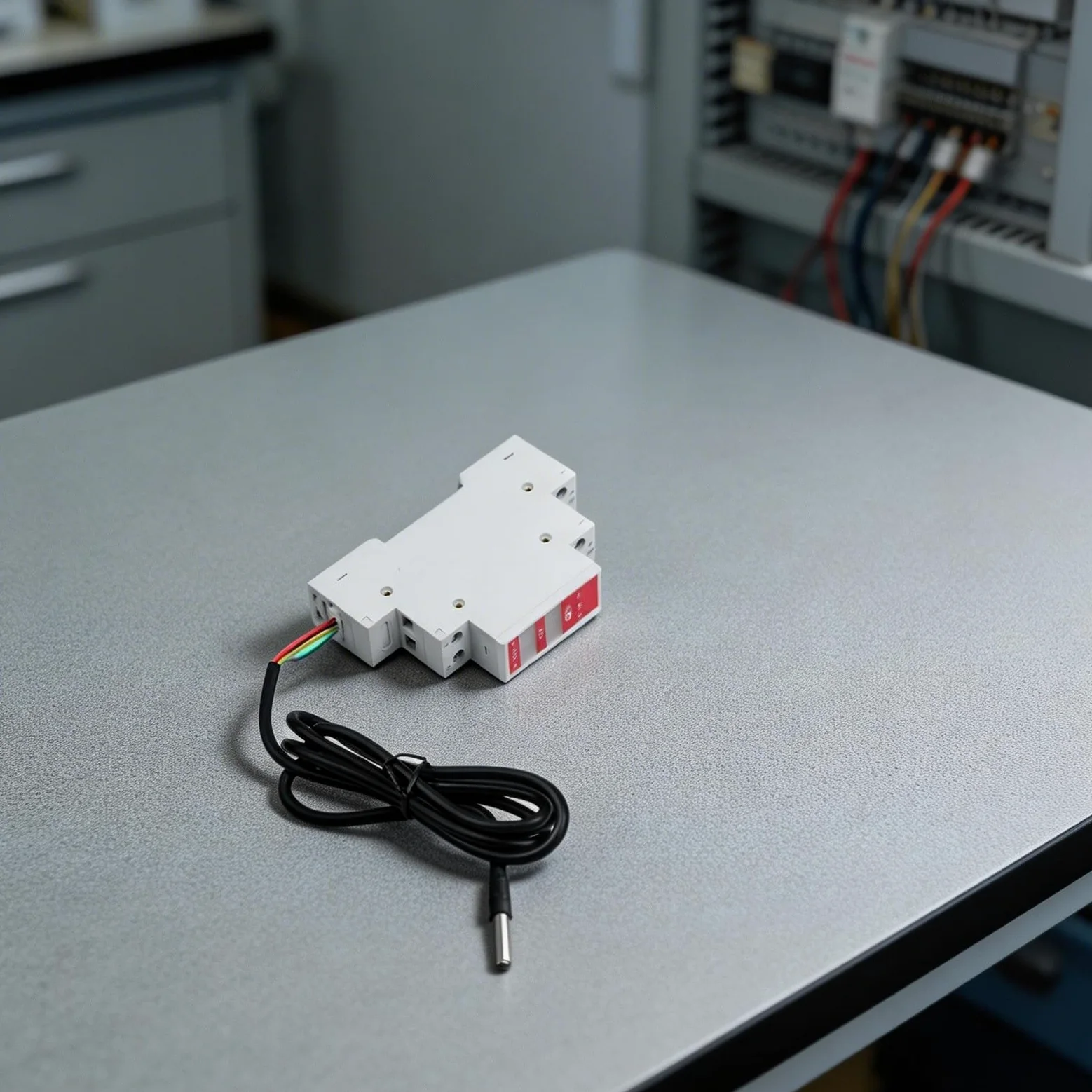 Termostato Smart WiFi DIN Rail con sonda, regolatore digitale di umidità della temperatura per Tuya/Smart Life, interruttore relè programmabile compatibile con Alexa/Google, bianco