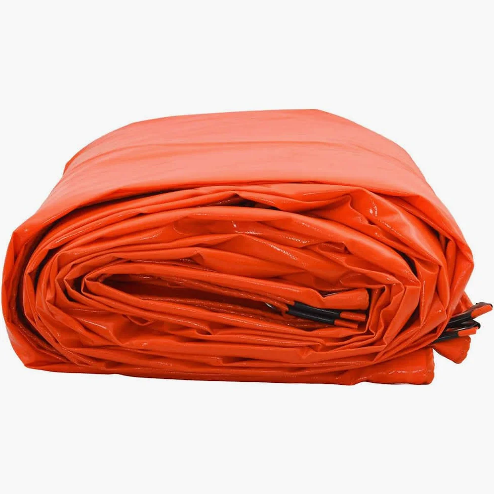 Telone 650 g/m², arancione, 3 x 5 m, con rivestimento in PVC, resistente alle intemperie, con occhielli, resistente agli strappi e ai raggi UV, ideale per giardino, campeggio, auto e protezione