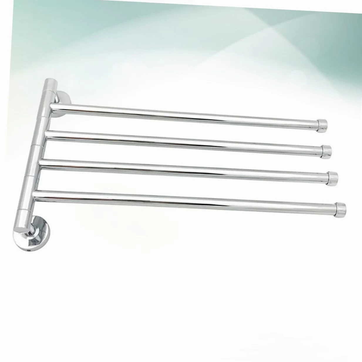 Portasciugamani Girevole in Acciaio Inox, 1 Pezzo, Argento | Resistente alla Ruggine, Salvaspazio, per Bagno e Cucina, Design Semplice Lega di Zinco