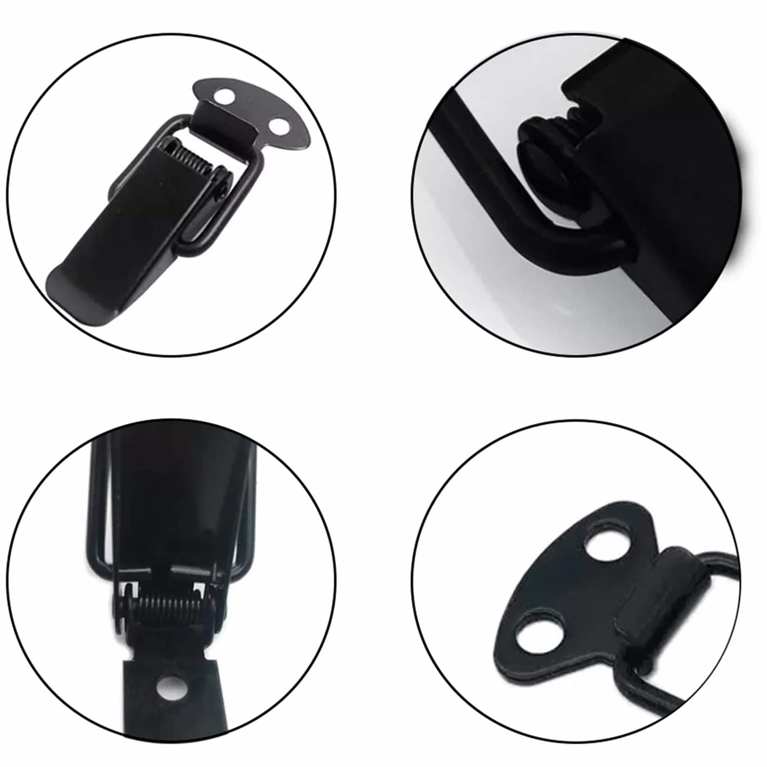 Moraillon Chiusura 8 Pz Serratura Tensione In Acciaio Inox Serratura Cassa Blocco Leva Bloccaggio Dondolo Chiusura Per Scatola Cassetto Armadio Cassetto Cassetta Strumenti Schwarz