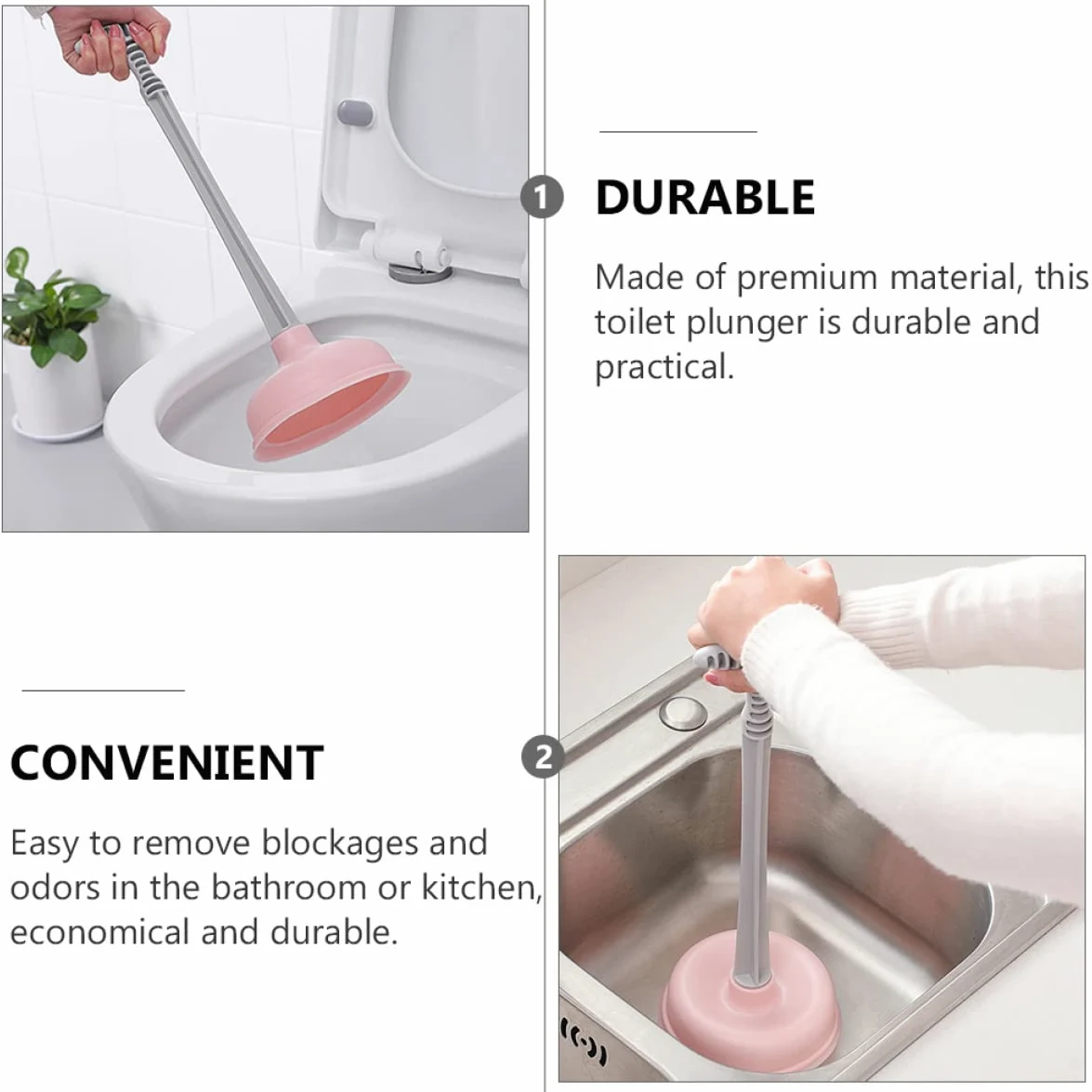 DOITOOL 2pezzi Bastoncini di Aspirazione per WC Soluzioni per Intasare WC Sturalavandini Ventosa per Casa Prodotti per Pulizia delle Fognature