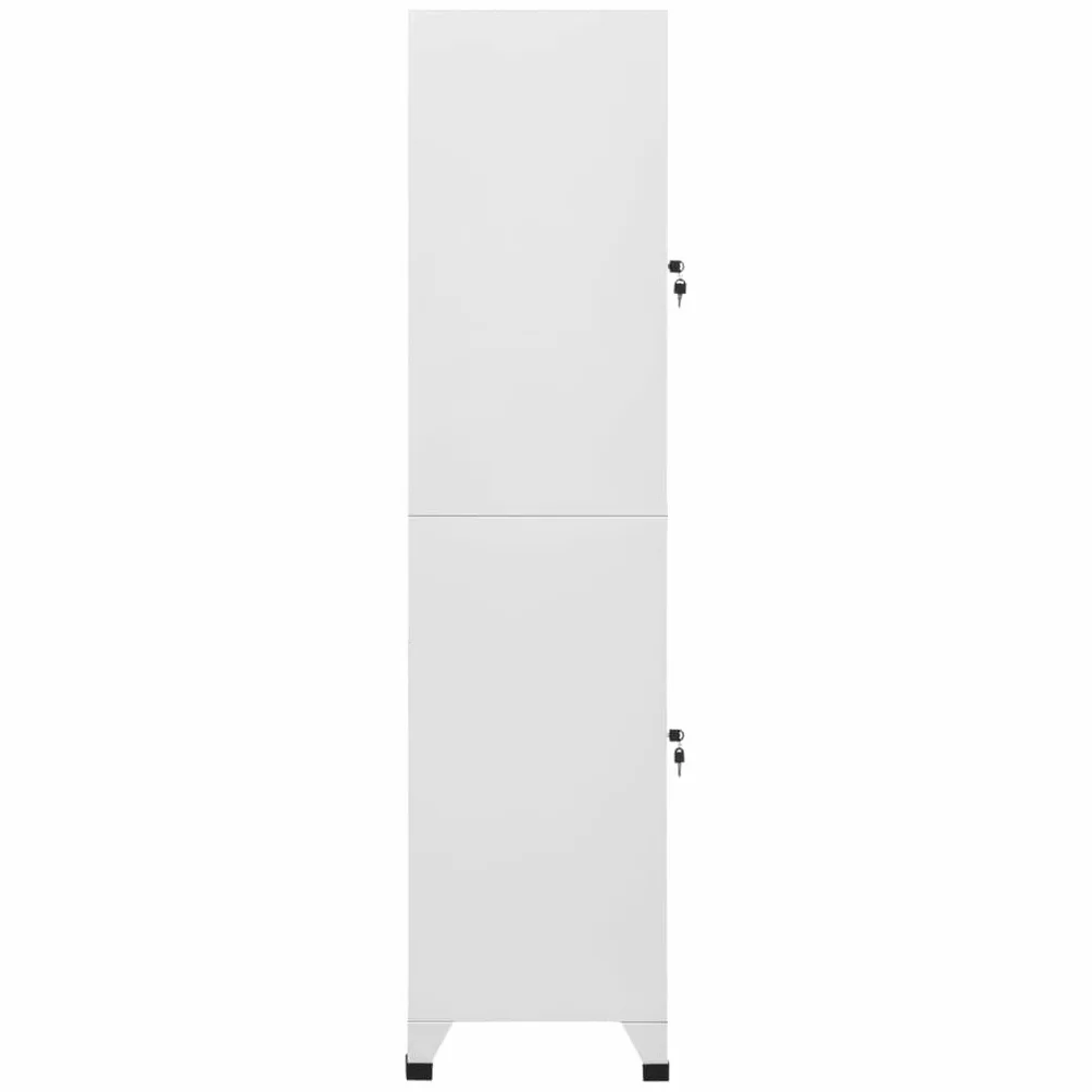 SYDE Armadio in acciaio 38 x 45 x 180 cm con serratura | 2 scomparti, asta per appendere, ideale per spogliatoio