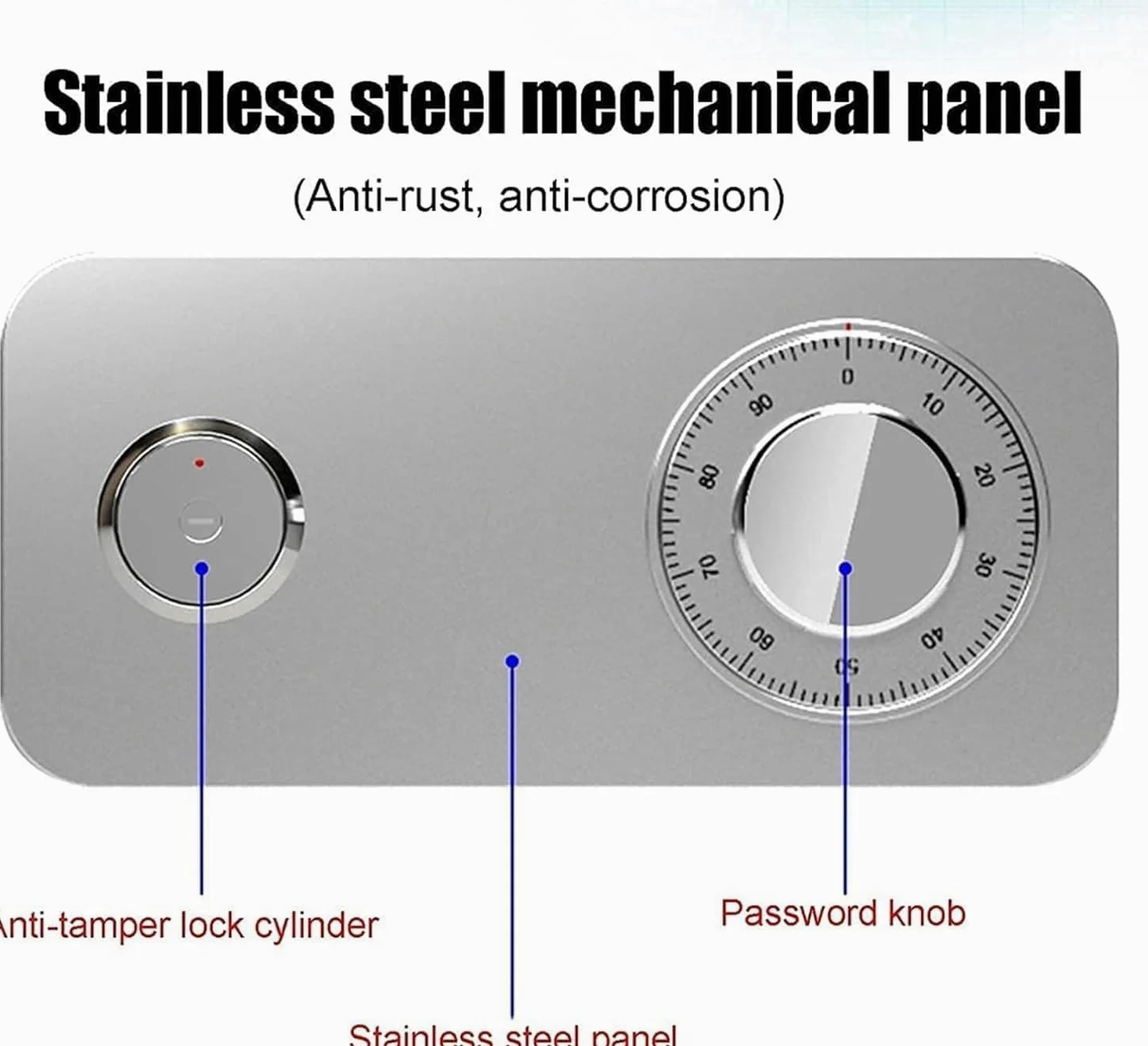 Serratura a combinazione di sicurezza digitale Governo Cassaforte Piccola per Home Office Hotel, Metal Steel Confidential Locker con la funzione di serratura a chiave