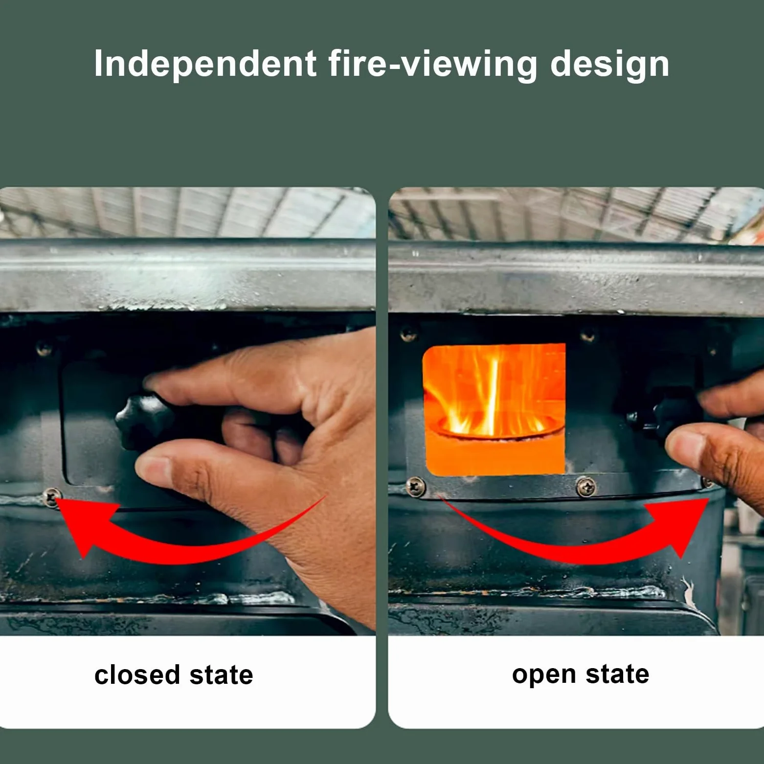 Stufa a legna per riscaldamento domestico con forno, combustione di gassificazione, rivestimento interno in ghisa, combustione interna senza fumo, per riscaldamento e cottura