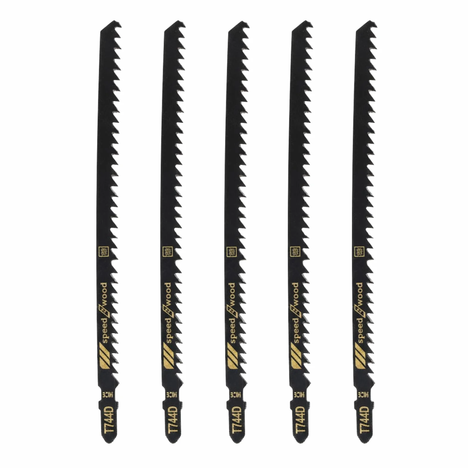 Set di 5 lame per seghetto alternativo T744D, lunghezza 180 mm, per legno e metallo, lame per sega a T, taglio rapido, lame lunghe per seghetto alternativo, compatibili con Bosch, Makita, DeWalt