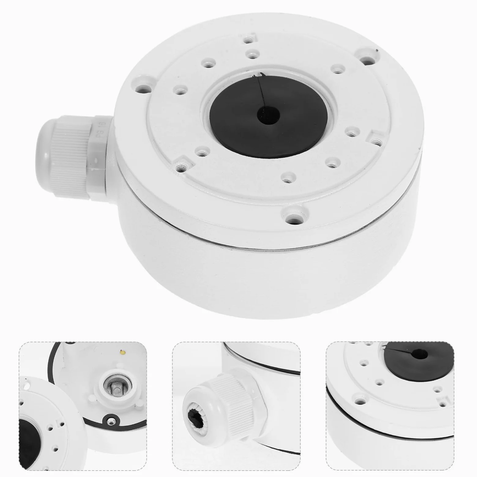 HOMSFOU Scatola Da 5 Pezzi emisferica scatole derivazione esterne protezione prese esterne connettore protettivo supporto per fotocamera protezione del cavo esterno bianca
