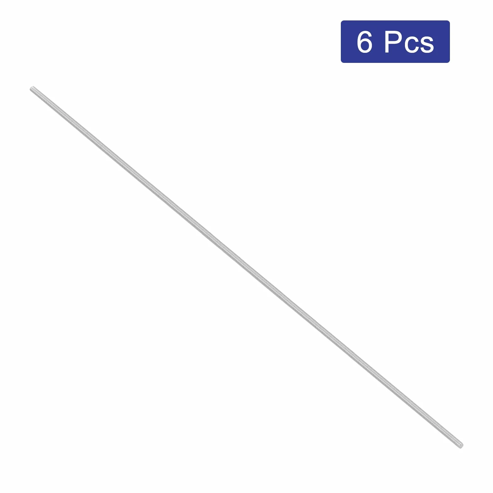 QUARKZMAN 6pz Asta Filettata Intera M3 x 400mm Acciaio Inossidabile 304 Borchie Barra Filettatura Destra M3-0.5 Filo di Pece per Assemblaggio Mobili Macchinari
