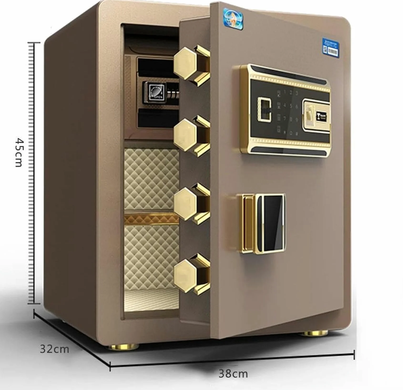 Cabinet Di Sicurezza Con Password Per Impronte Digitali, Cassaforte Elettronica Ignificata E Impermeabile Con Tastiera Digitale, Mobile Di Sicurezza Medio E Piccolo Per