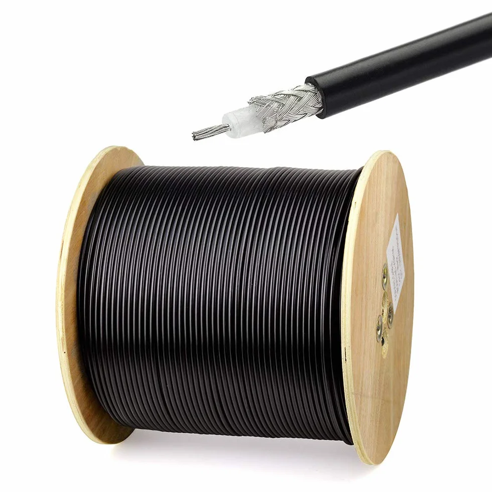 Superbat Cavo RG58 15m Prolungatore Antenna Fai Da Te 50 Ohm RG58 Cavo Antenna WiFi Per Fai Da Te Radio Cavo Antenna Cavo Nero