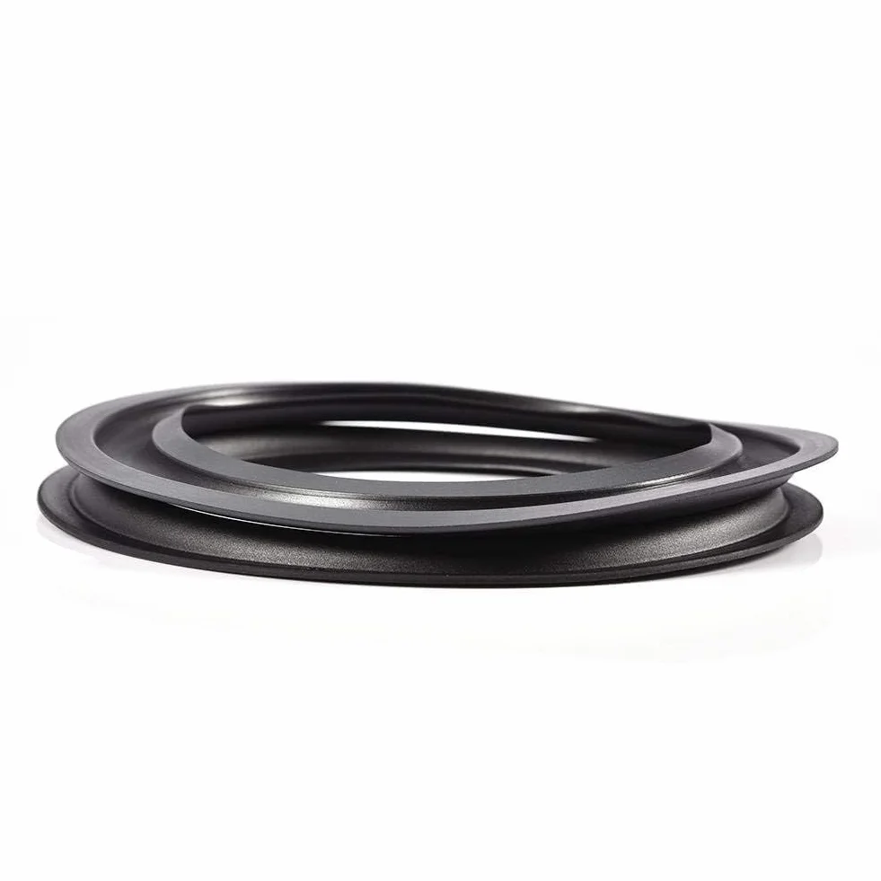 Zerone Altoparlante Riparazione Perforata Bordo Surround Kit Ricambio 2pcs 6 Pollici / 156mm Gomma Nero