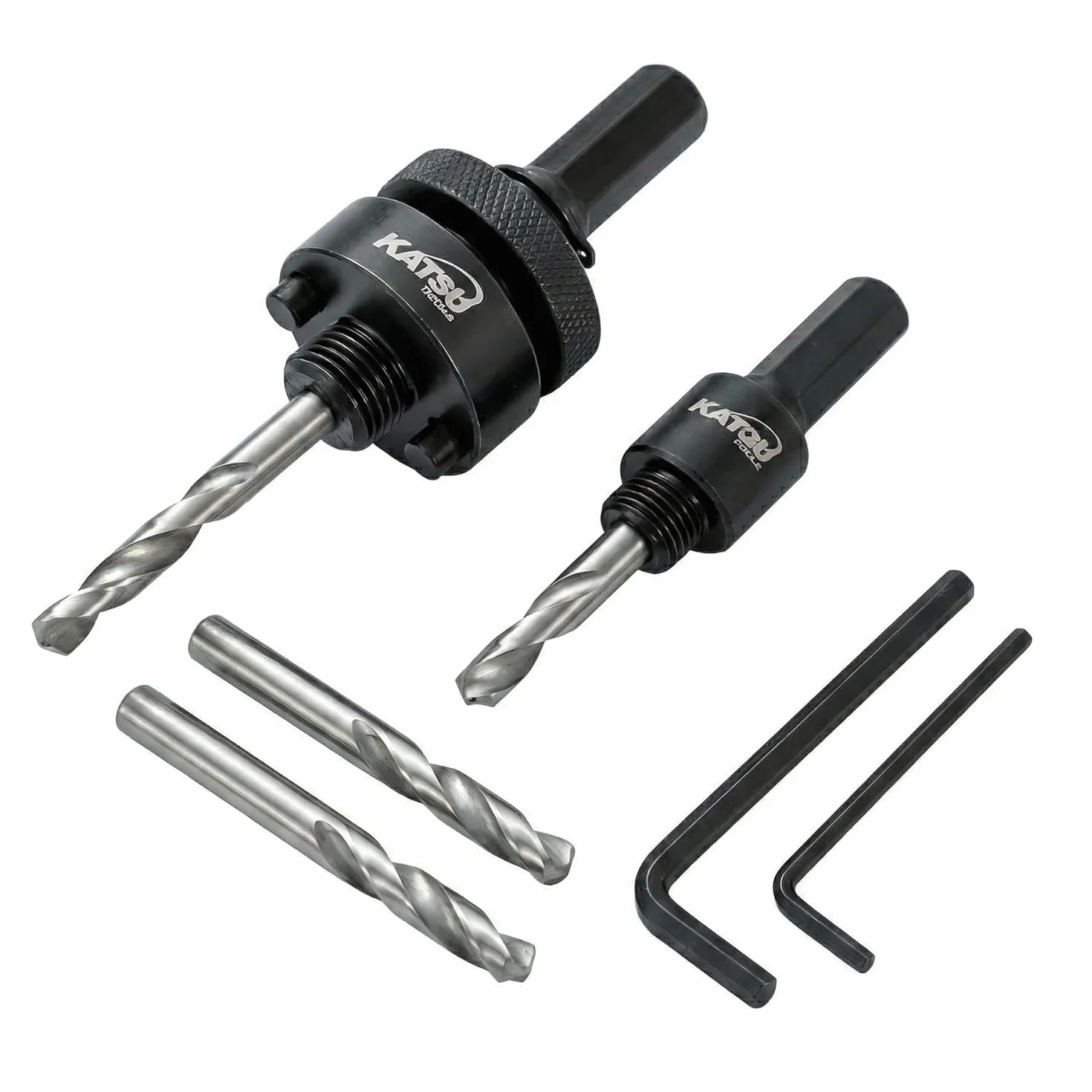 KATSU Set di Alberi per Seghe a Tazza 2 Pezzi A2 + A4, HSS Esagonale 16-152mm