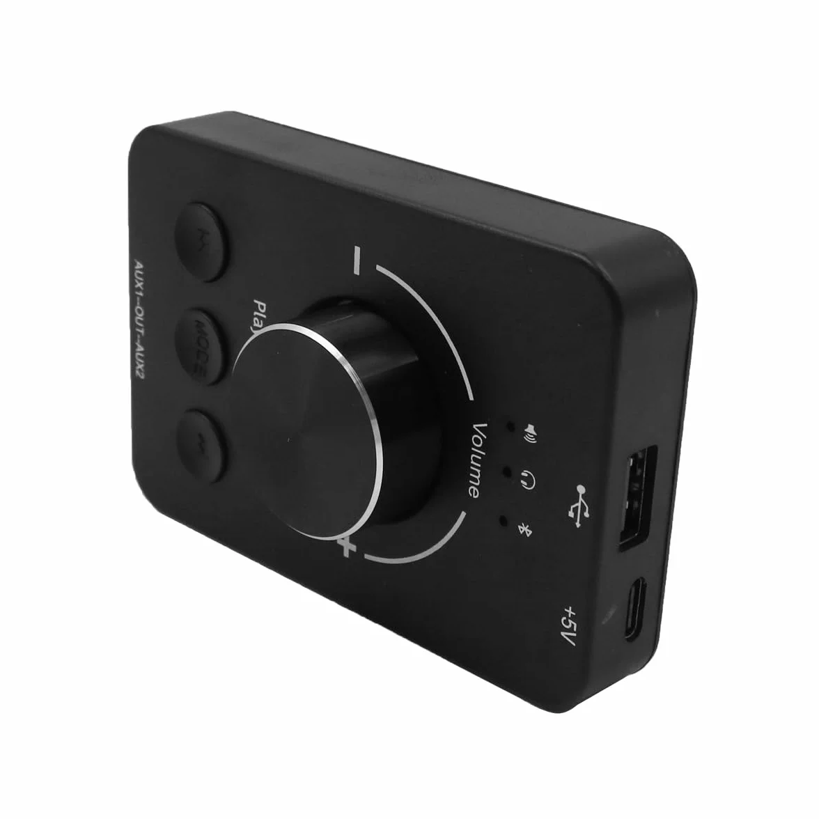 Controller volume USB Ricevitore Bluetooth Commutatore audio da 3,5 mm Supporto U stick Manopola di controllo multimediale
