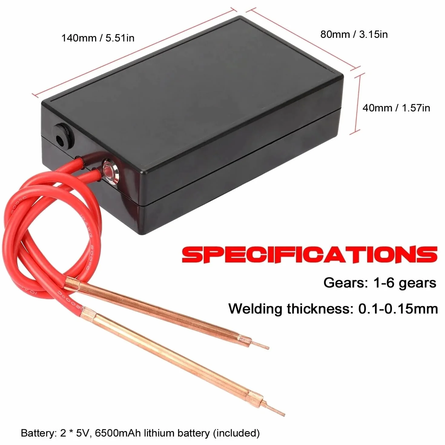WANGCL 18650 Saldatrice a Punti a Batteria, Saldatrice a Punti, Mini Strumento Portatile per Saldatore a Punti Set Completo Fai-da-Te Batteria
