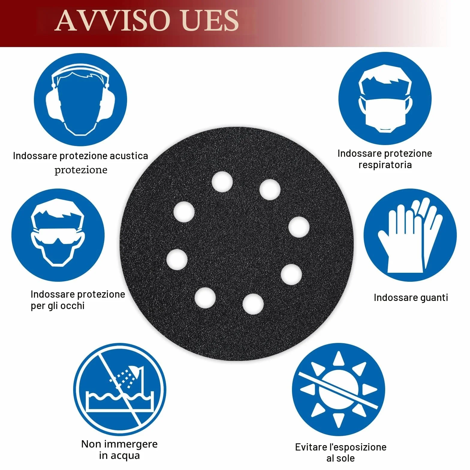 STEBRUAM 125mm Dischi Abrasivi Carta Vetrata Carburo di Silicio 80 Pezzi 8 Fori per Levigatrici Orbitali