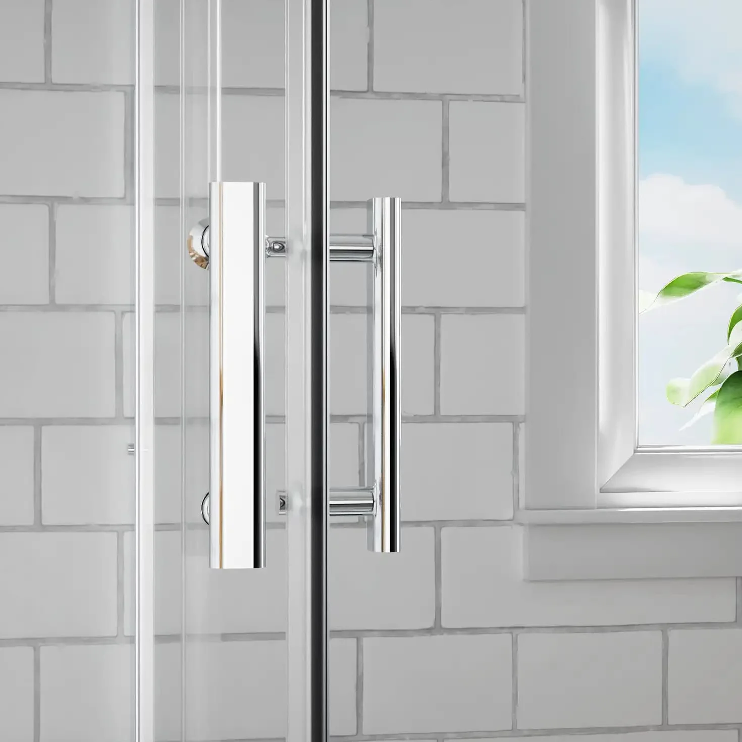 Box doccia angolare scorrevole 70x100 h190 vetro temperato trasparente 6mm anticalcare maniglia inox 304 Tenerife