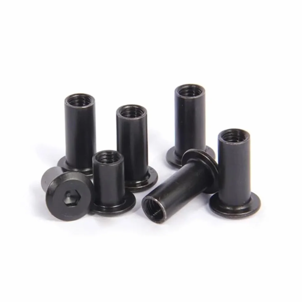 Viti Metalliche M4 M5 Nero Acciaio al Carbonio Testa Esagonale Incassato Dado 8mm 50pcs
