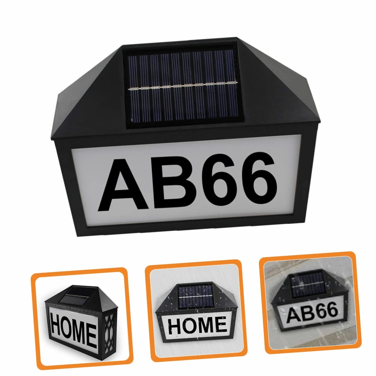 BESTonZON Lampada Solare Per Numero Civico Illuminazione Notturna Per Indirizzi Resistente e Facile Da Installare Per Esterni e Materiale Di Alta Qualità