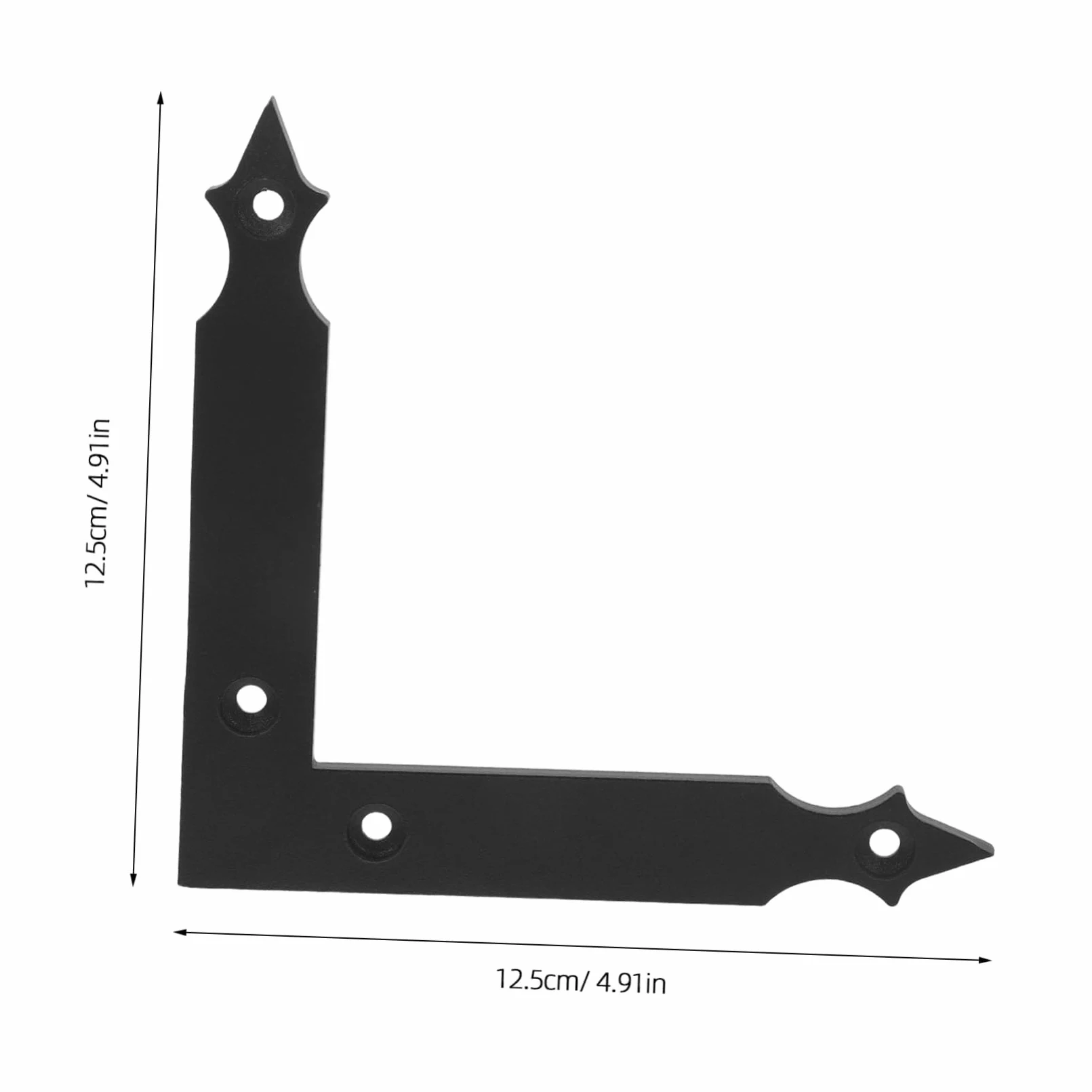 SOLUSTRE Staffa Angolare in Acciaio al Carbonio Nero Stile Rustico Fattoria 4 Pezzi per Porte da Garage e Cancelli da Giardino con Vite per Uso Sicuro e Versatile
