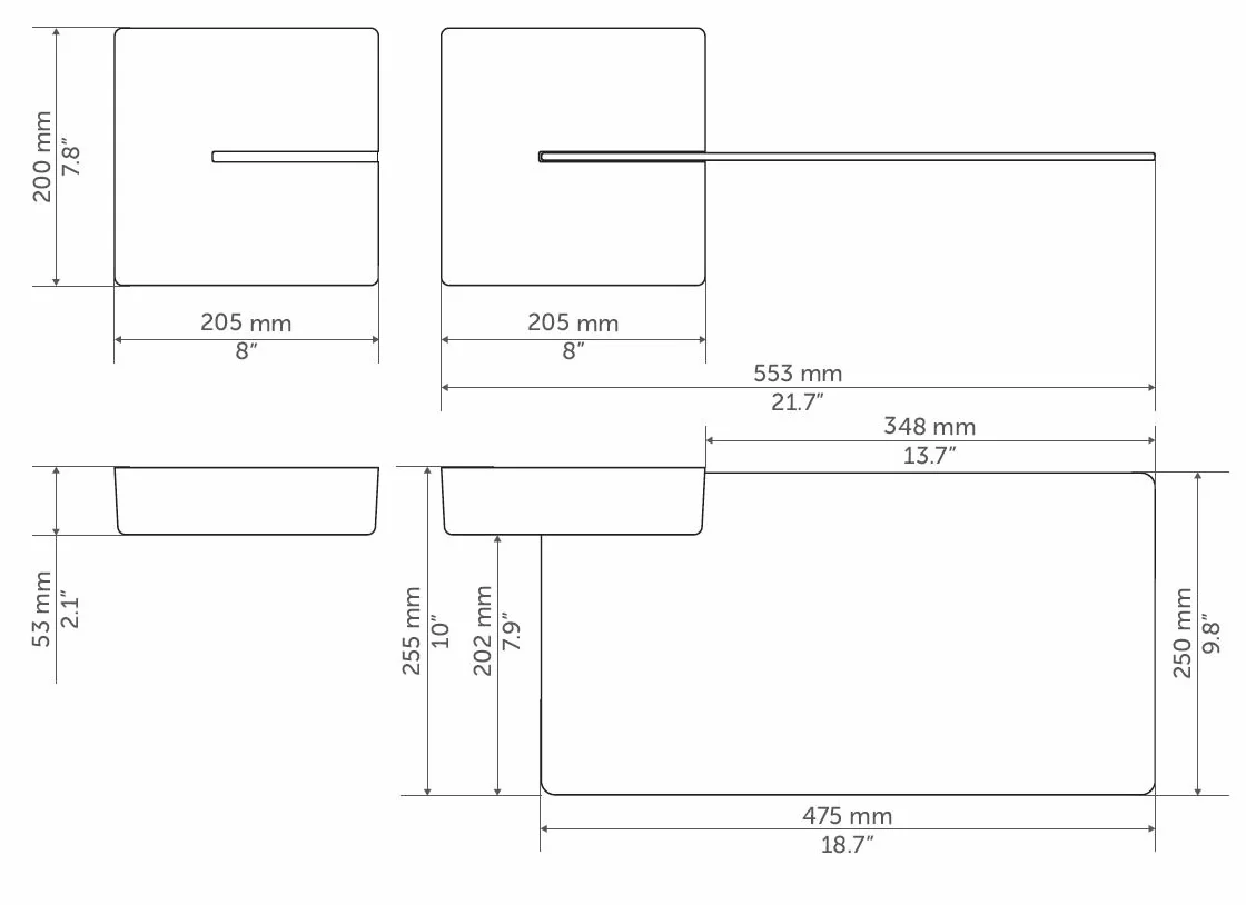 Meliconi Ghost Cubes Shelf Sistema Copricavi Componibile, Bianco