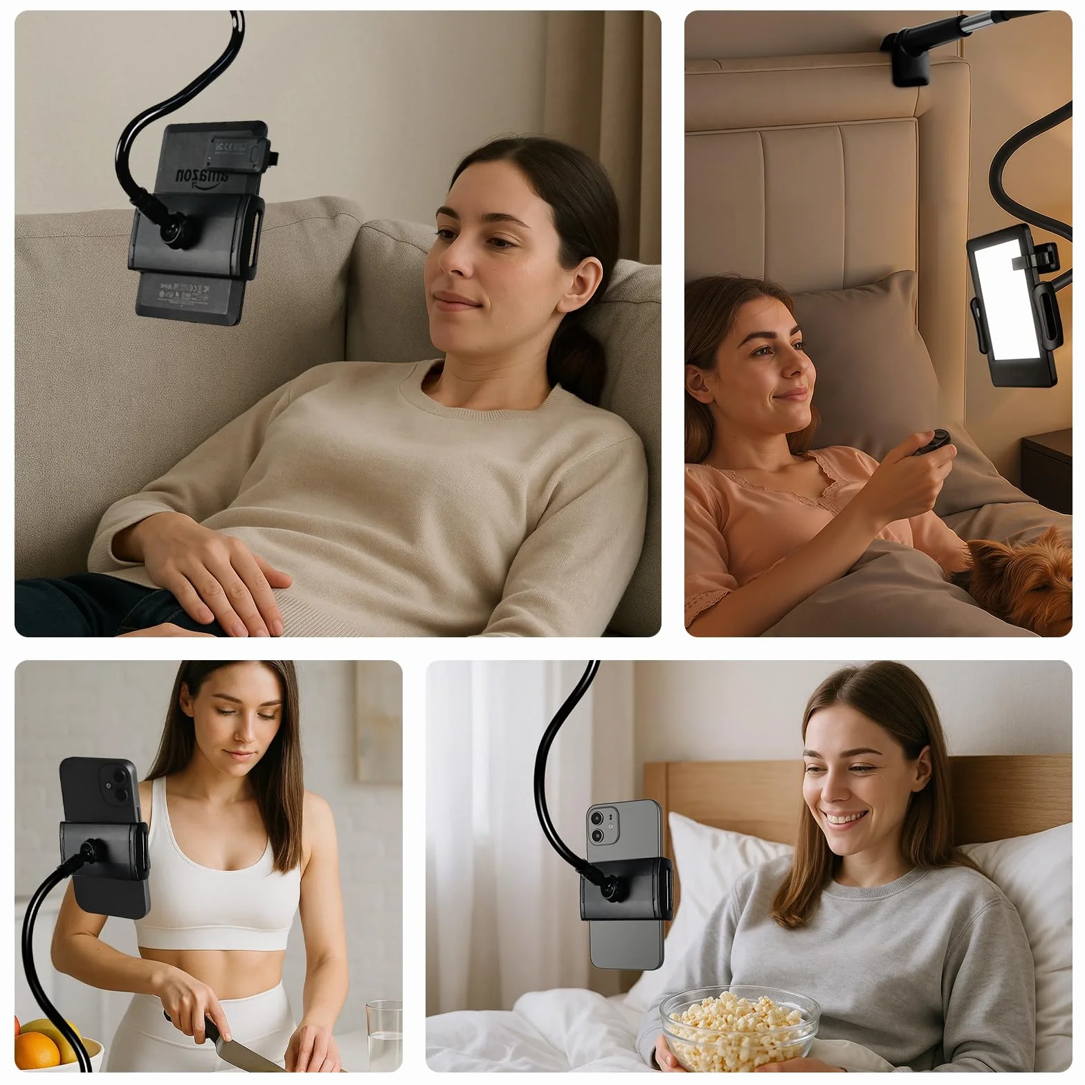 USOR Supporto per tablet a collo d'oca con telecomando per Kindle, supporto regolabile per leggere Kindle a letto, regali per gli appassionati di lettura