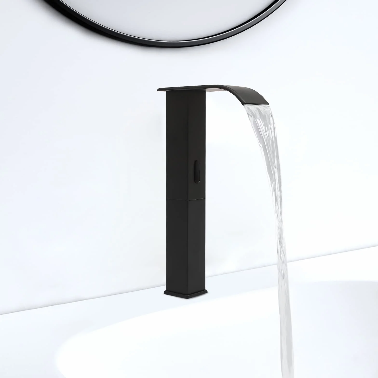 Miscelatore per lavabo con sensore a infrarossi monocomando automatico nero