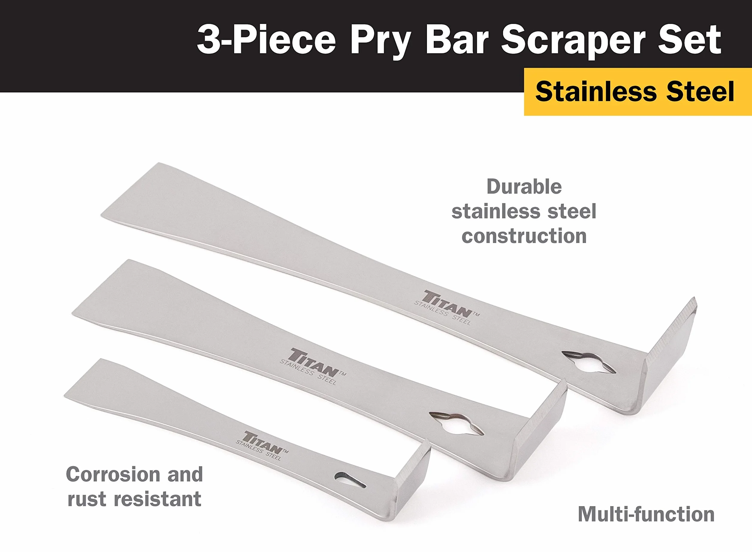 Titan 17007 3-Piece Pry Bar Set
